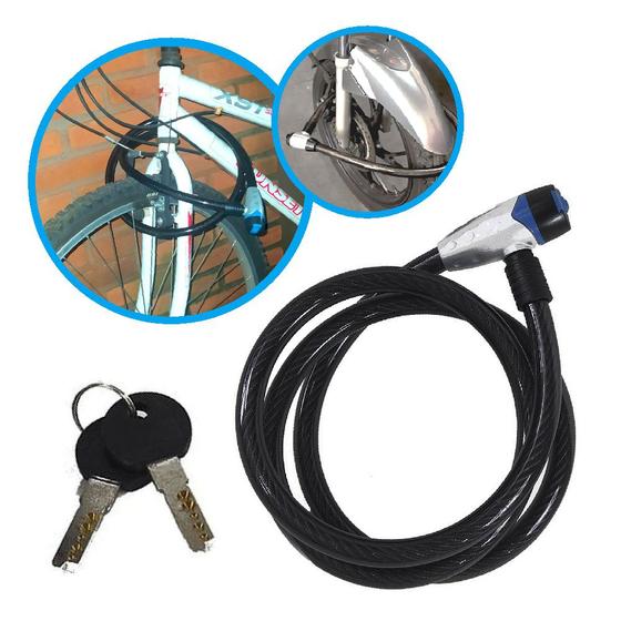 Cadeado Antifurto Cabo Aço Trava Bicicleta Moto Estepe Bike Pneu Menor preço em Cadeado Antifurto Cabo Aço Trava Bicicleta Moto Estepe Bike Pneu