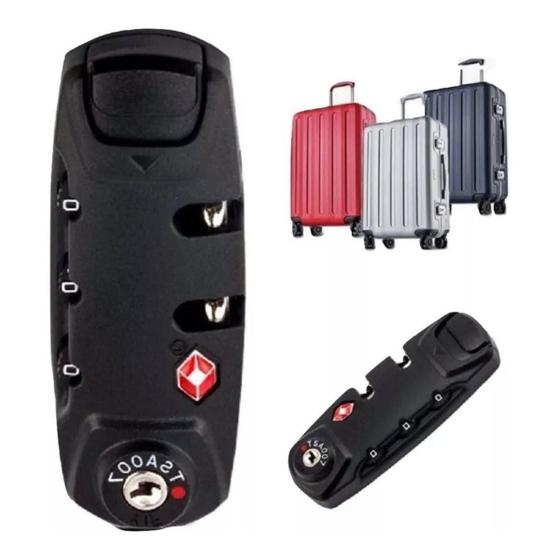 Imagem de Cadeado Com Segredo Tsa 007 Senha Segurança Porta Mala