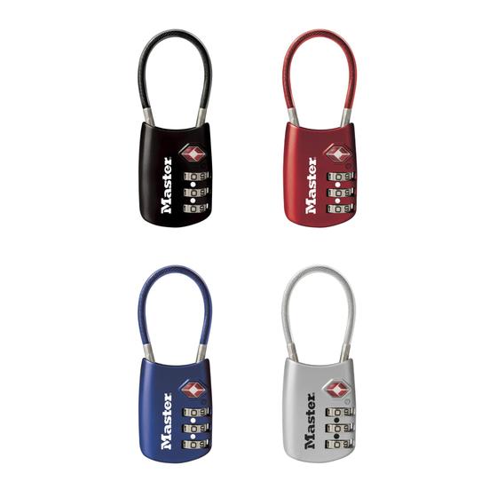 Imagem de Cadeado de Bagagem Master Lock com Combinação Personalizável - Aprovado pela TSA