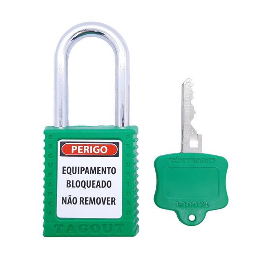 Cadeado Loto de Bloqueio 38MM Haste Cromada Tagout - Verde - Cadeados ...