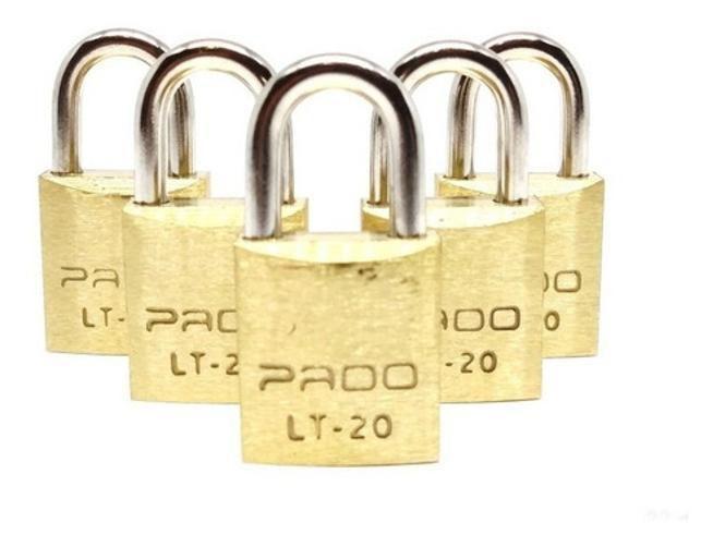 Imagem de Cadeado Pado 20 Mm Mesma Chave Segredo Com 5 Unidades