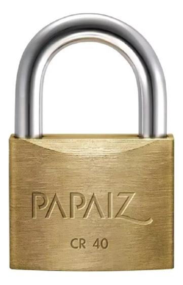 Imagem de Cadeado Papaiz 40mm Segurança robusta resistência a corrosão Ideal para portões, correntes, bicicletas, academias e baús