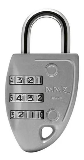 Imagem de Cadeado Papaiz Com Segredo Cs23 Prata