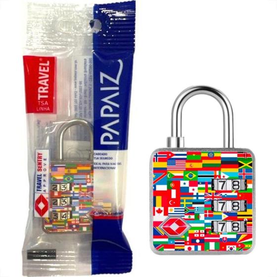 Imagem de Cadeado Para Mala Papaiz Tsa Passaporte Com Segredo 3 Digitos
