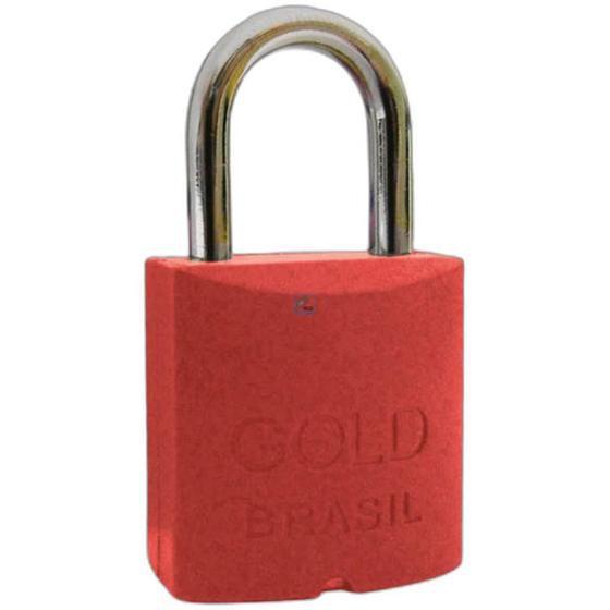 Imagem de Cadeado Para Portão 30mm Latão Maciço Varias Cores Gold