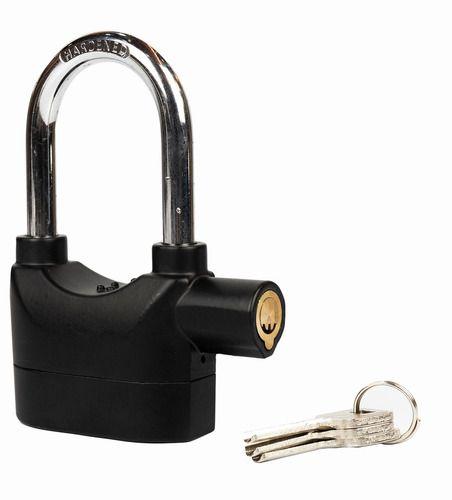 Imagem de Cadeado Preto Lock Alarm C/ Alarme