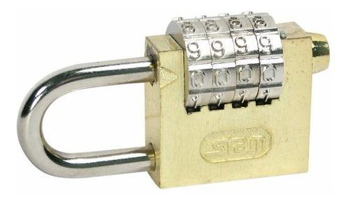 Imagem de Cadeado Stam 40mm Com Segredo Dourado Aço Prof.-kit C/2
