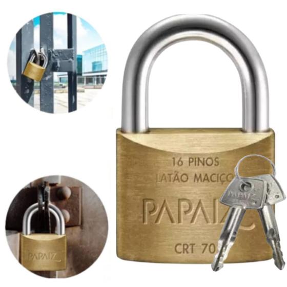 Imagem de Cadeado Tetra Chave Mesmo Segredo 70mm Papaiz