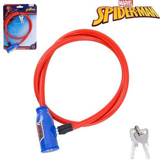 Cadeado Trava de Bicicleta Infantil Homem Aranha Spider Man Vermelho 80cmx8mm - Etihome Menor preço em Cadeado Trava de Bicicleta Infantil Homem Aranha Spider Man Vermelho 80cmx8mm - Etihome