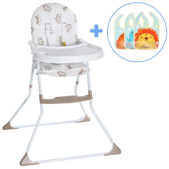 Imagem de Cadeira Alimentação De Bebê Para Refeição Infantil Até 23Kg Nick Real Galzerano + Babador