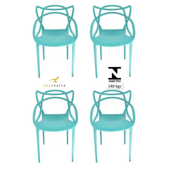 Imagem de Cadeira Allegra Azul Tiffany / Turquesa - kit com 4