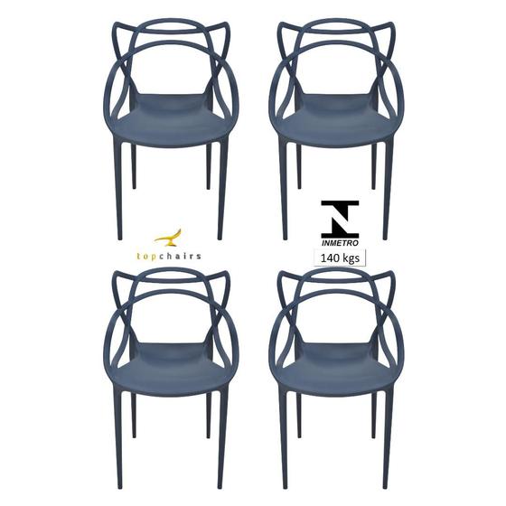 Cadeira Allegra Top Chairs Azul Petróleo - kit com 4 Menor preço em Cadeira Allegra Top Chairs Azul Petróleo - kit com 4