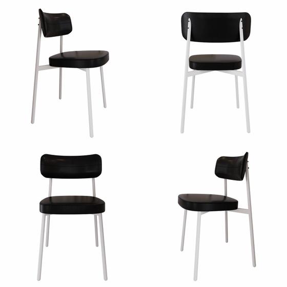Imagem de Cadeira Alloa Fixa com 4 Pés 50 X 44,7 X 83,8 Cm com 4 Unidade