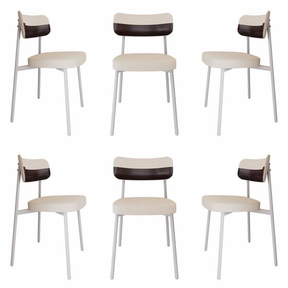 Imagem de Cadeira Alloa Fixa com 4 Pés 50 X 44,7 X 83,8 Cm com 6 Unidade
