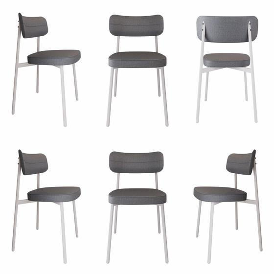 Imagem de Cadeira Alloa Fixa com 4 Pés 50 X 44,7 X 83,8 Cm com 6 Unidades