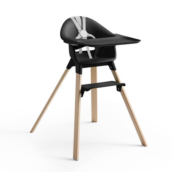 Imagem de Cadeira alta Stokke Clikk Black Natural com bandeja de 6 a 36 meses