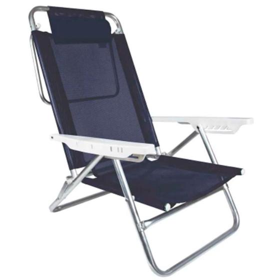 Cadeira Alumínio Sol de Verão Azul C/Almofada 2490 Mor Menor preço em Cadeira Alumínio Sol de Verão Azul C/Almofada 2490 Mor