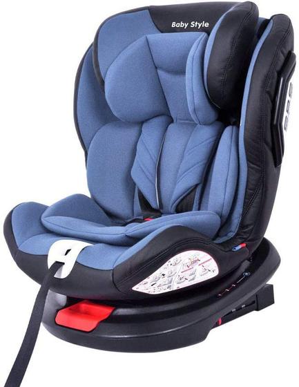 Cadeira Bebê Auto 0 A 36 Kg Isofix Rotação 360º Baby Style - Azul Menor preço em Cadeira Bebê Auto 0 A 36 Kg Isofix Rotação 360º Baby Style - Azul