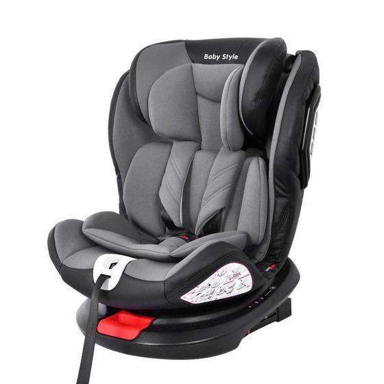 Cadeira Bebê Auto 0 a 36kg com Rotação Cinza Isofix Baby Style Menor preço em Cadeira Bebê Auto 0 a 36kg com Rotação Cinza Isofix Baby Style