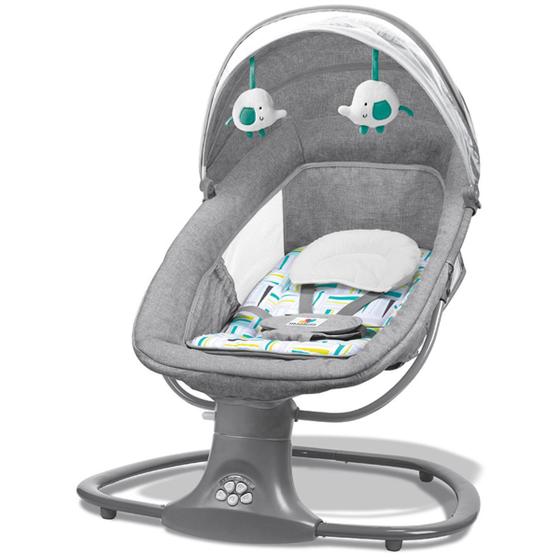 Imagem de Cadeira Bebê Balanço Automático Cadeirinha Infantil Descanso Timer Música Melodia Até 18kg Menino Menina