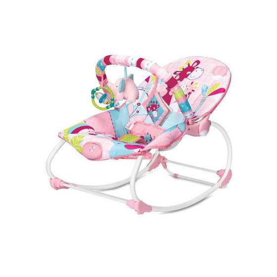 Imagem de Cadeira Bebê Musical Vibratória Rocker Mastela Girafa Pink