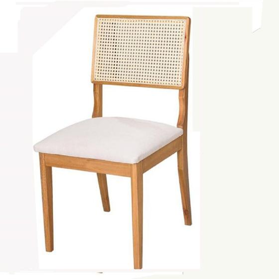 Imagem de Cadeira Bella Design Moderno Encosto de Rattan