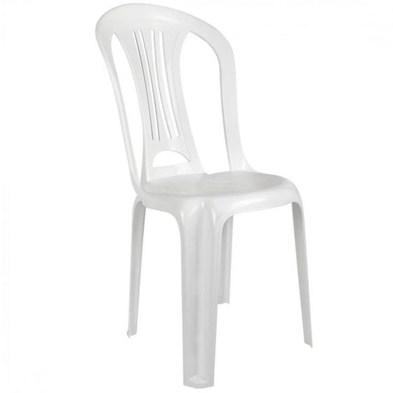 Imagem de Cadeira Bistro em Plastico Suporta Ate 182 Kg Branca  Mor 