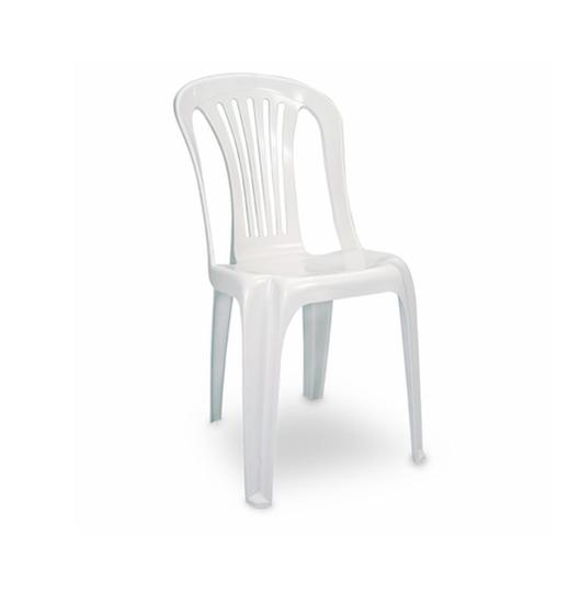 Imagem de Cadeira Bistrô Gold Plástico Branca Para Eventos Suporta Até 182kg