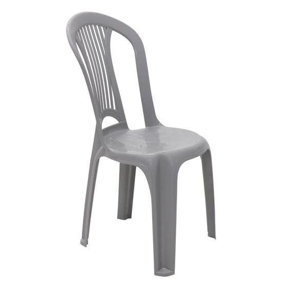 Imagem de Cadeira Bistrô Plástica Sem Braço Atlântida Cinza Tramontina