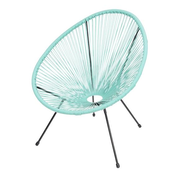 Imagem de Cadeira Boxbit Acapulco Estrutura em Aço e Cordas em Pvc Verde Tiffany