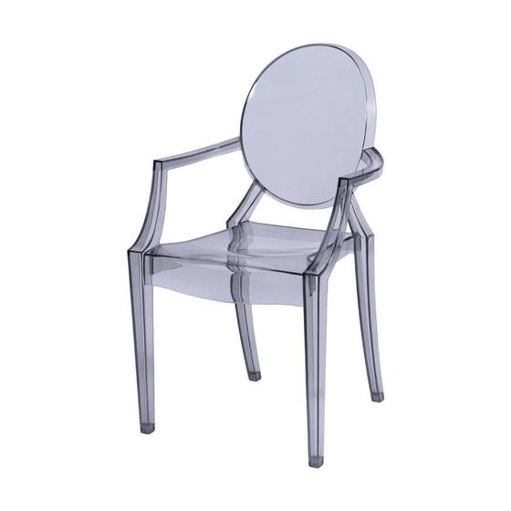Imagem de Cadeira Boxbit Invisible Policarbonato Incolor Com Braço