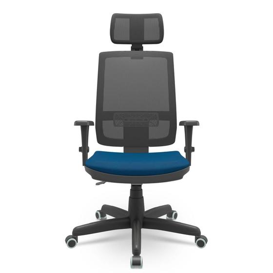 Imagem de Cadeira Brizza Presidente Com Apoio Braços 3D PP BackPlax Plaxmetal NR-17 Ergonômica