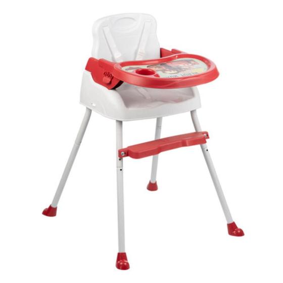 Imagem de Cadeira Cadeirinha De Alimentação Refeição Bebê Portátil Infantil 3 em 1 Personagem Carros Altura Ajustável