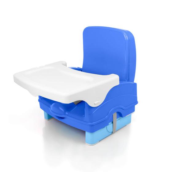 Imagem de Cadeira Cadeirinha de Refeição Alimentação Introdução Alimentar Infantil Bebê Portátil Smart Azul Cosco