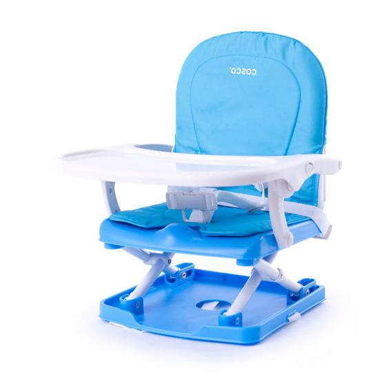 Imagem de Cadeira Cadeirinha de Refeição Alimentação Introdução Alimentar Infantil Portátil Pop Azul Cosco