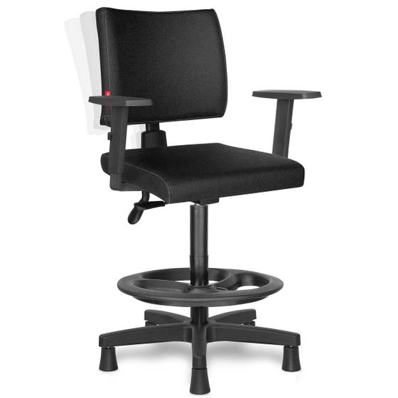 Imagem de Cadeira Caixa Alta Executiva Ergonômica Ideale Preta Cb 3022 Cadeira Brasil