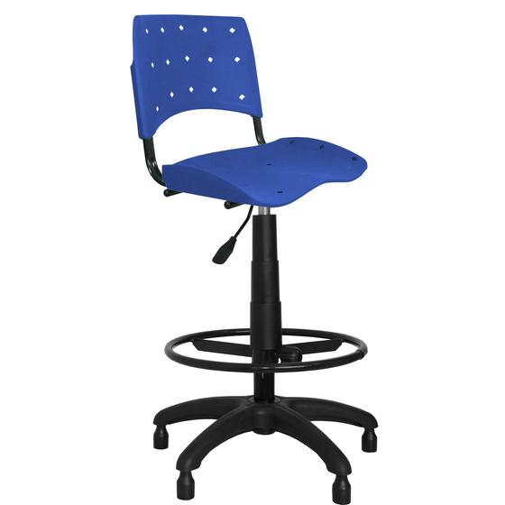 Imagem de Cadeira Caixa Giratória Plástica Anatômica Azul - ULTRA Móveis