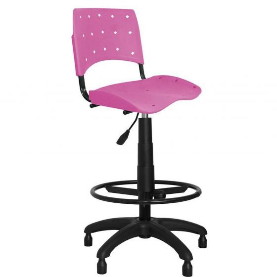 Imagem de Cadeira Caixa Giratória Plástica Anatômica Rosa - ULTRA Móveis