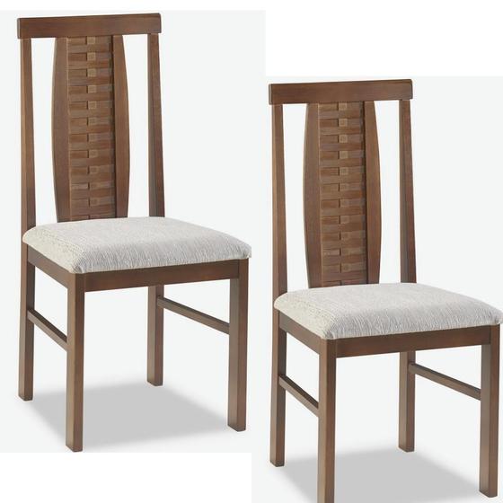 Cadeira Canadá Madeira Maciça Tecido Marguerita Weihermann Móveis de