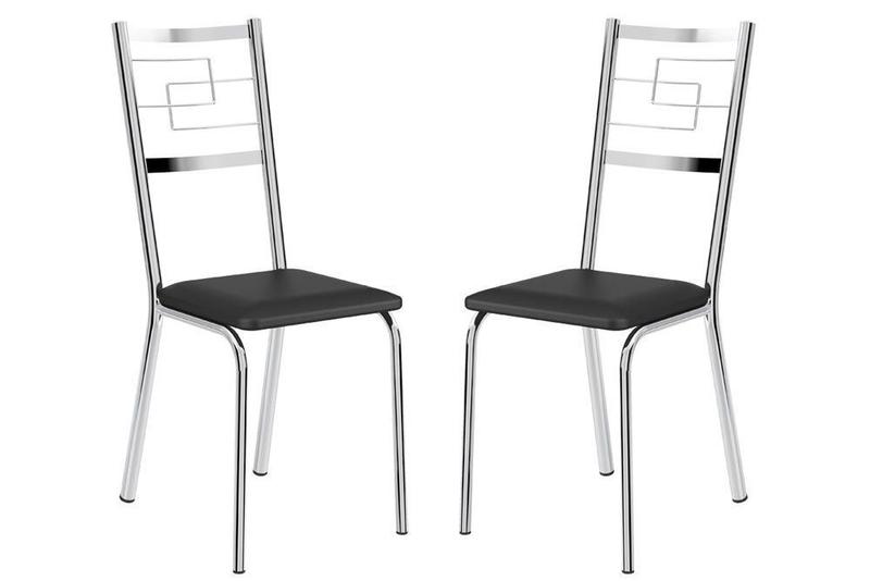 Imagem de Cadeira Carraro 1722 (2 Unidades)-Aço Cromada/Branco