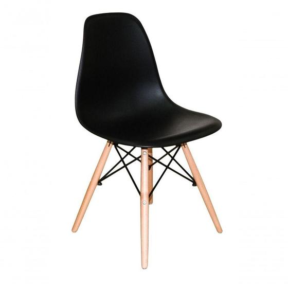 Imagem de Cadeira Charles Eames Eiffel Concha Fixa - Preto