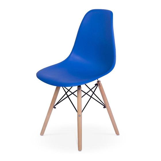 Imagem de Cadeira Charles Eames Eiffel Dkr Wood - Design Azul