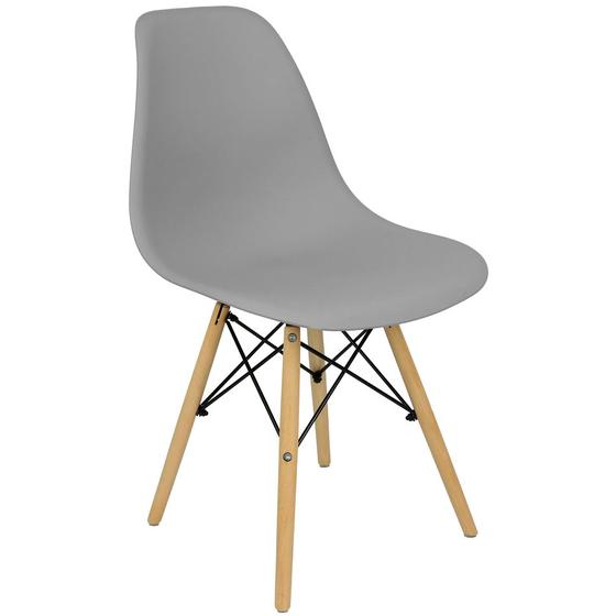 Imagem de Cadeira Charles Eames Eiffel Wood Design Cinza
