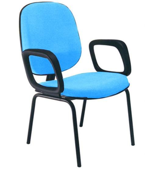 Imagem de Cadeira com Braços Diretor para Escritório Linha Uno Azul
