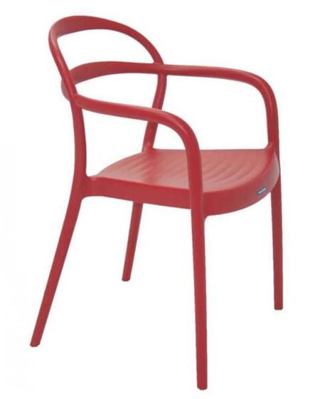 Imagem de Cadeira Com Encosto Vazado Vermelha Sissi