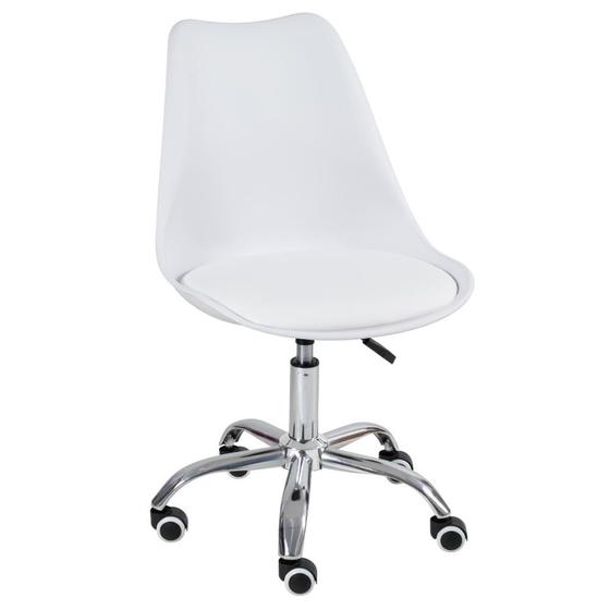 Cadeira com rodízios Tulipa Office Escritório Menor preço em Cadeira com rodízios Tulipa Office Escritório