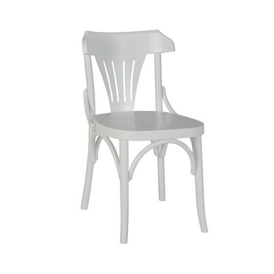 Imagem de Cadeira Compacta Opzione Bco Laqueado Fosco Madeira Maciça