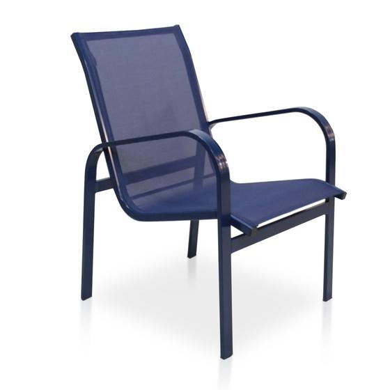 Imagem de Cadeira de Alumínio e Tela Sling Linha Leve - Azul Marinho