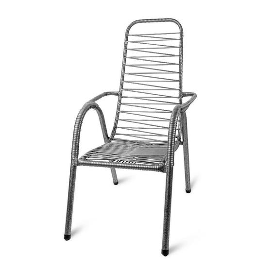 Imagem de Cadeira de Area Externa Varanda Fio Reforçada Prata