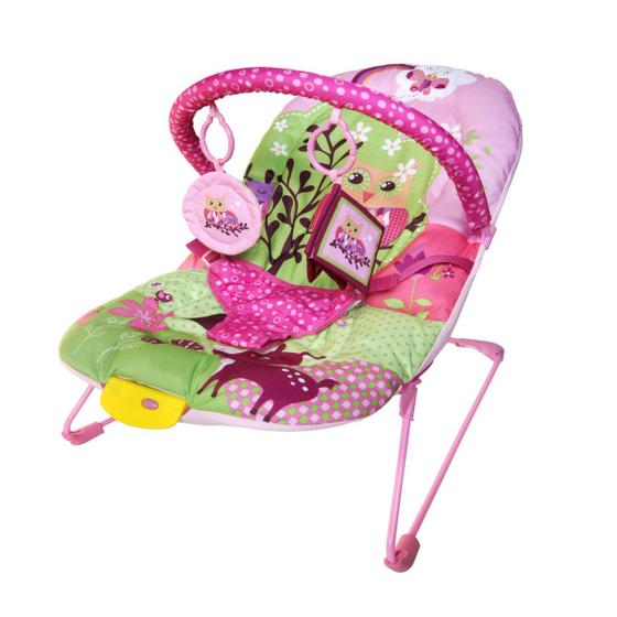 Imagem de Cadeira de Balanço P/ Bebê Musical e Vibra Suporta 9Kg Rosa